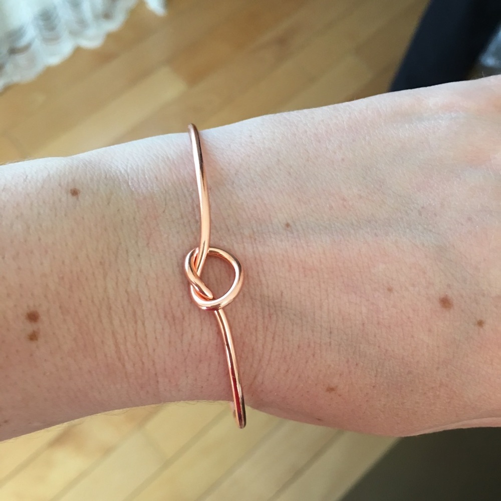 Hot ROSE GOLD love knot bracelet. Stack’m up - Picture 3 of 4